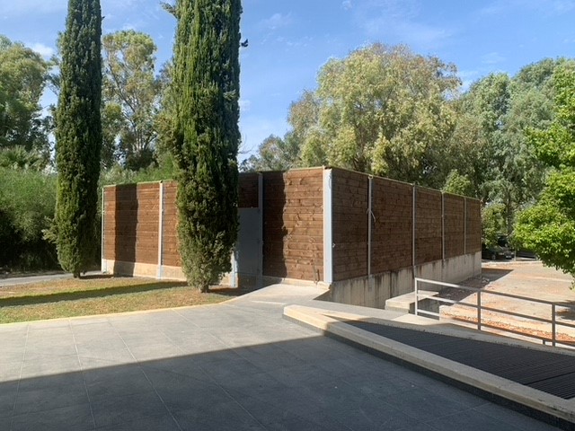 Timber sound absorbing screens in Cyprus
